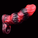 5.91in Silicone Dog Cock Sleeve Knot Dildo Vibrating Cock With Cock Ring