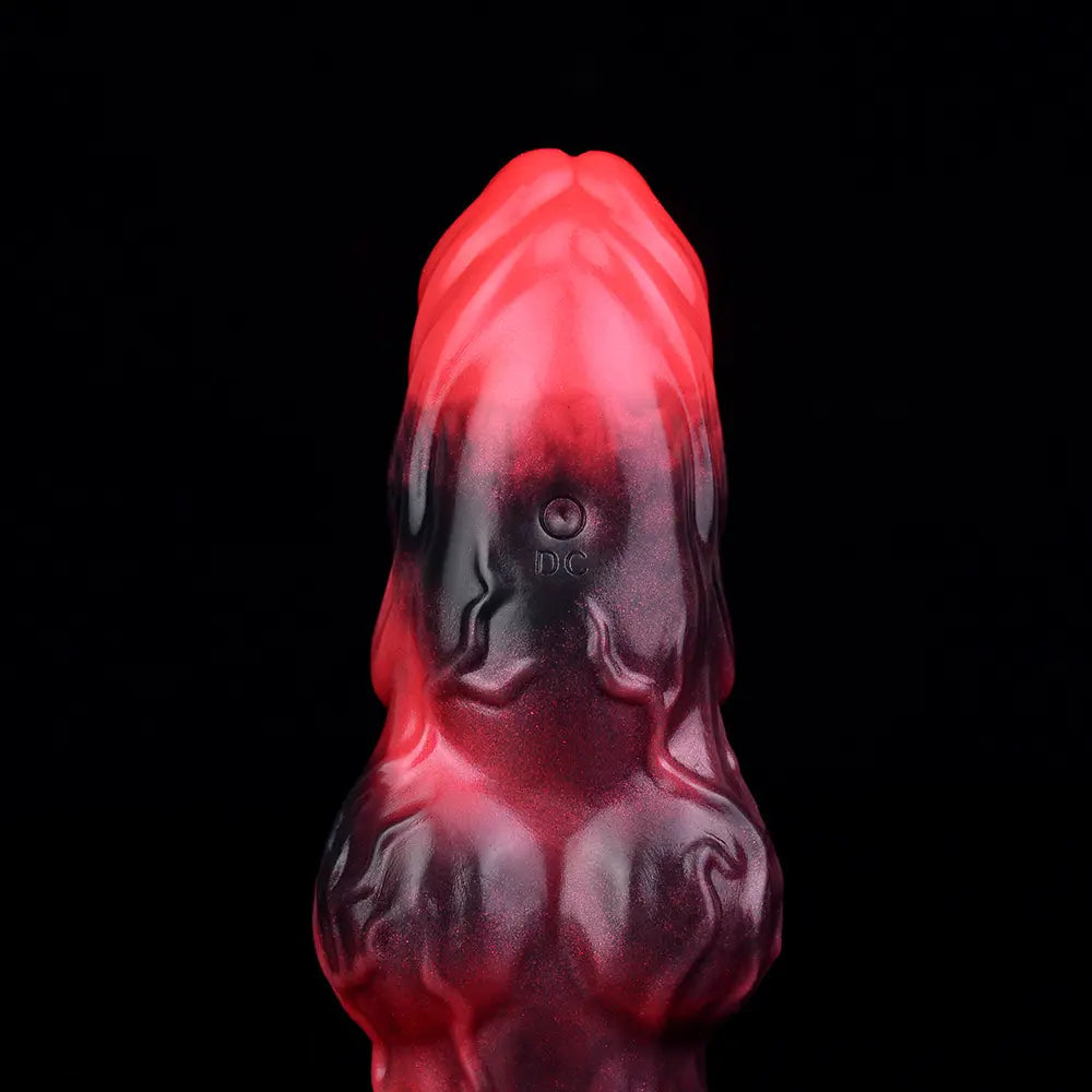 5.91in Silicone Dog Cock Sleeve Knot Dildo Vibrating Cock With Cock Ring