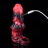5.91in Silicone Dog Cock Sleeve Knot Dildo Vibrating Cock With Cock Ring