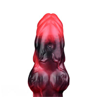 5.91in Silicone Dog Cock Sleeve Knot Dildo Vibrating Cock With Cock Ring