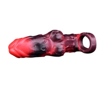 5.91in Silicone Dog Cock Sleeve Knot Dildo Vibrating Cock With Cock Ring