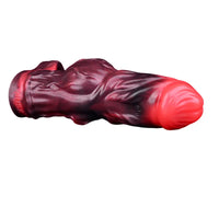 5.91in Silicone Dog Cock Sleeve Knot Dildo Vibrating Cock With Cock Ring