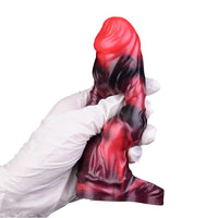 5.91in Silicone Dog Cock Sleeve Knot Dildo Vibrating Cock With Cock Ring