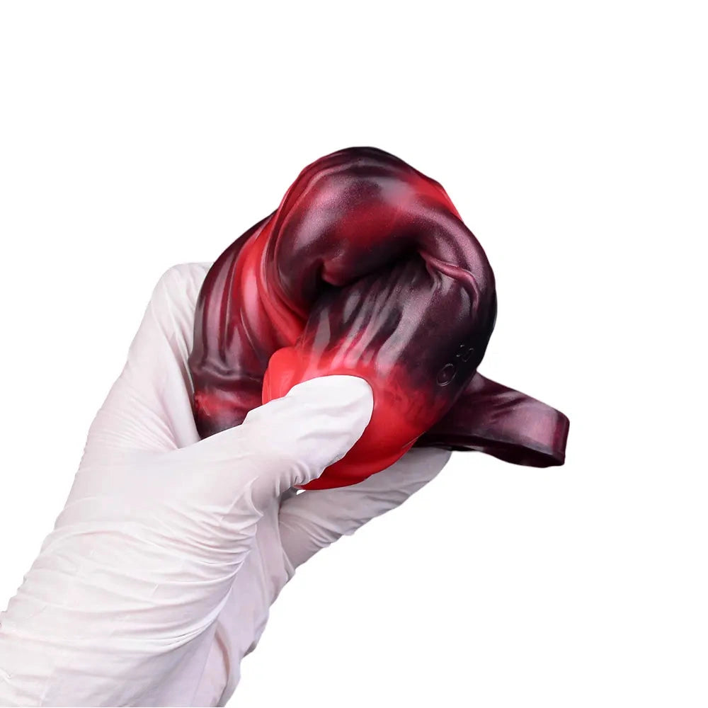 5.91in Silicone Dog Cock Sleeve Knot Dildo Vibrating Cock With Cock Ring