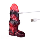 5.91in Silicone Dog Cock Sleeve Knot Dildo Vibrating Cock With Cock Ring
