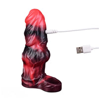5.91in Silicone Dog Cock Sleeve Knot Dildo Vibrating Cock With Cock Ring