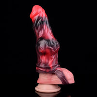 5.91in Silicone Dog Cock Sleeve Knot Dildo Vibrating Cock With Cock Ring