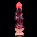 5.91in Silicone Dog Cock Sleeve Knot Dildo Vibrating Cock With Cock Ring