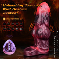 5.91in Silicone Dog Cock Sleeve Knot Dildo Vibrating Cock With Cock Ring