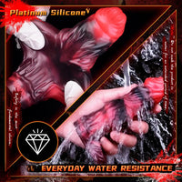 5.91in Silicone Dog Cock Sleeve Knot Dildo Vibrating Cock With Cock Ring