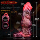 5.91in Silicone Dog Cock Sleeve Knot Dildo Vibrating Cock With Cock Ring