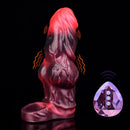 5.91in Silicone Dog Cock Sleeve Knot Dildo Vibrating Cock With Cock Ring