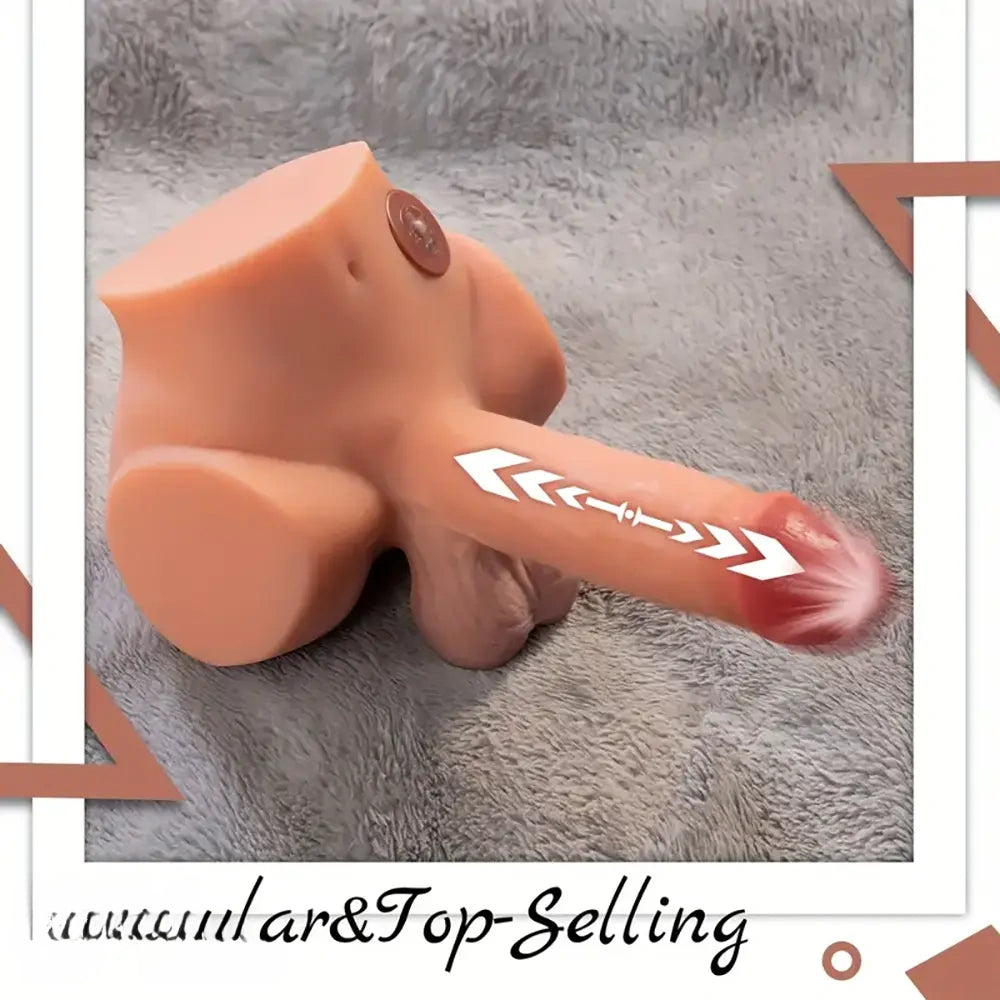 5.91in Silicone Thrusting Vibrating Dildo With Automatic Soft Sex Torso