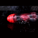 5.91in Silicone Vibrating Dog Tentacle Cock Sleeve Knot Dildo With Cock Ring