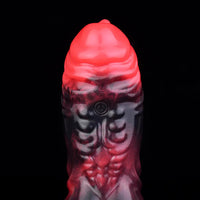 5.91in Silicone Vibrating Dog Tentacle Cock Sleeve Knot Dildo With Cock Ring