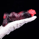 5.91in Silicone Vibrating Dog Tentacle Cock Sleeve Knot Dildo With Cock Ring
