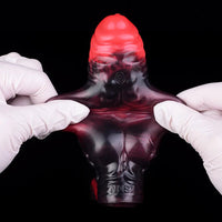5.91in Silicone Vibrating Dog Tentacle Cock Sleeve Knot Dildo With Cock Ring