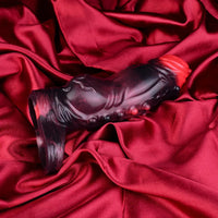 5.91in Silicone Vibrating Dog Tentacle Cock Sleeve Knot Dildo With Cock Ring