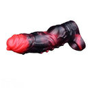 5.91in Silicone Vibrating Dog Tentacle Cock Sleeve Knot Dildo With Cock Ring