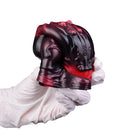 5.91in Silicone Vibrating Dog Tentacle Cock Sleeve Knot Dildo With Cock Ring