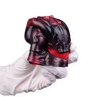 5.91in Silicone Vibrating Dog Tentacle Cock Sleeve Knot Dildo With Cock Ring