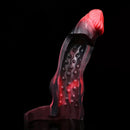 5.91in Silicone Vibrating Dog Tentacle Cock Sleeve Knot Dildo With Cock Ring