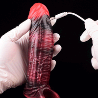5.98in 7.09in Silicone Cock Sleeve Soft Vibrating Uncut Hollow Dildo For Sex