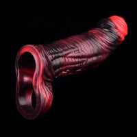 5.98in 7.09in Silicone Cock Sleeve Soft Vibrating Uncut Hollow Dildo For Sex