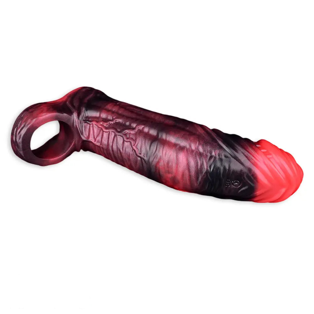 5.98in 7.09in Silicone Cock Sleeve Soft Vibrating Uncut Hollow Dildo For Sex