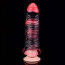 5.98in 7.09in Silicone Cock Sleeve Soft Vibrating Uncut Hollow Dildo For Sex