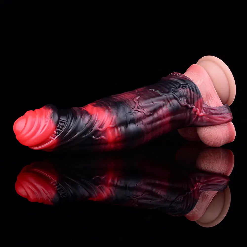 5.98in 7.09in Silicone Cock Sleeve Soft Vibrating Uncut Hollow Dildo For Sex