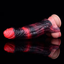 5.98in 7.09in Silicone Cock Sleeve Soft Vibrating Uncut Hollow Dildo For Sex