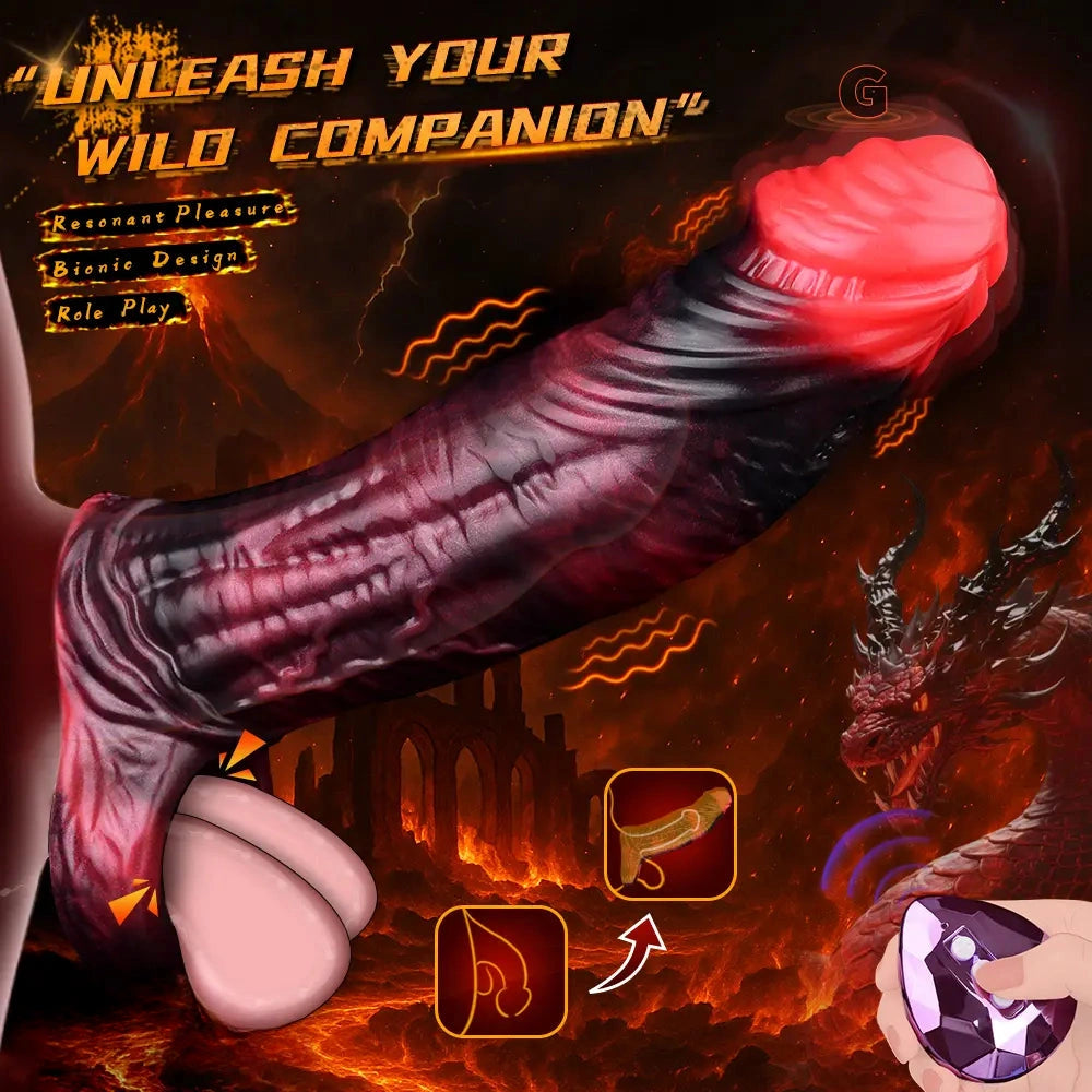 5.98in 7.09in Silicone Cock Sleeve Soft Vibrating Uncut Hollow Dildo For Sex