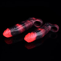5.98in 7.09in Silicone Cock Sleeve Soft Vibrating Uncut Hollow Dildo For Sex