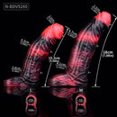 5.98in 7.09in Silicone Cock Sleeve Soft Vibrating Uncut Hollow Dildo For Sex