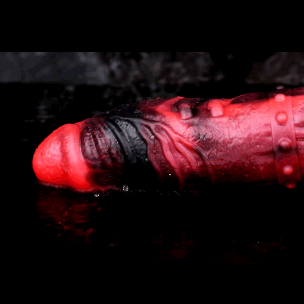5.98in 7.09in Silicone Cock Sleeve Spiked Hollow Vibrating Fantasy Dildo