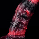 5.98in 7.09in Silicone Cock Sleeve Spiked Hollow Vibrating Fantasy Dildo