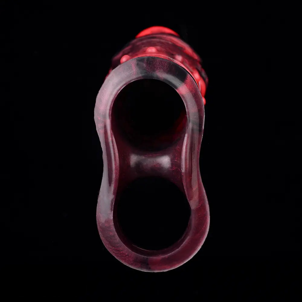 5.98in 7.09in Silicone Cock Sleeve Spiked Hollow Vibrating Fantasy Dildo