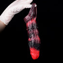 5.98in 7.09in Silicone Cock Sleeve Spiked Hollow Vibrating Fantasy Dildo