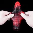 5.98in 7.09in Silicone Cock Sleeve Spiked Hollow Vibrating Fantasy Dildo
