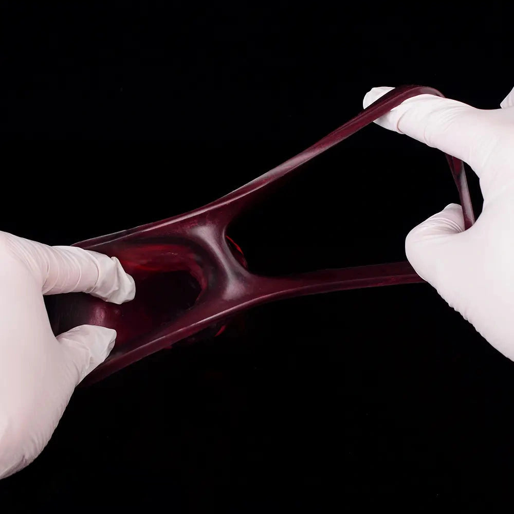5.98in 7.09in Silicone Cock Sleeve Spiked Hollow Vibrating Fantasy Dildo