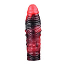 5.98in 7.09in Silicone Cock Sleeve Spiked Hollow Vibrating Fantasy Dildo