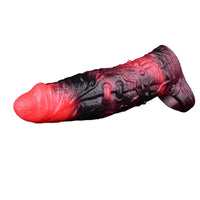 5.98in 7.09in Silicone Cock Sleeve Spiked Hollow Vibrating Fantasy Dildo