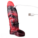 5.98in 7.09in Silicone Cock Sleeve Spiked Hollow Vibrating Fantasy Dildo