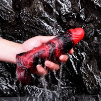 5.98in 7.09in Silicone Cock Sleeve Spiked Hollow Vibrating Fantasy Dildo