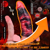 5.98in 7.09in Silicone Cock Sleeve Spiked Hollow Vibrating Fantasy Dildo