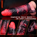 5.98in 7.09in Silicone Cock Sleeve Spiked Hollow Vibrating Fantasy Dildo