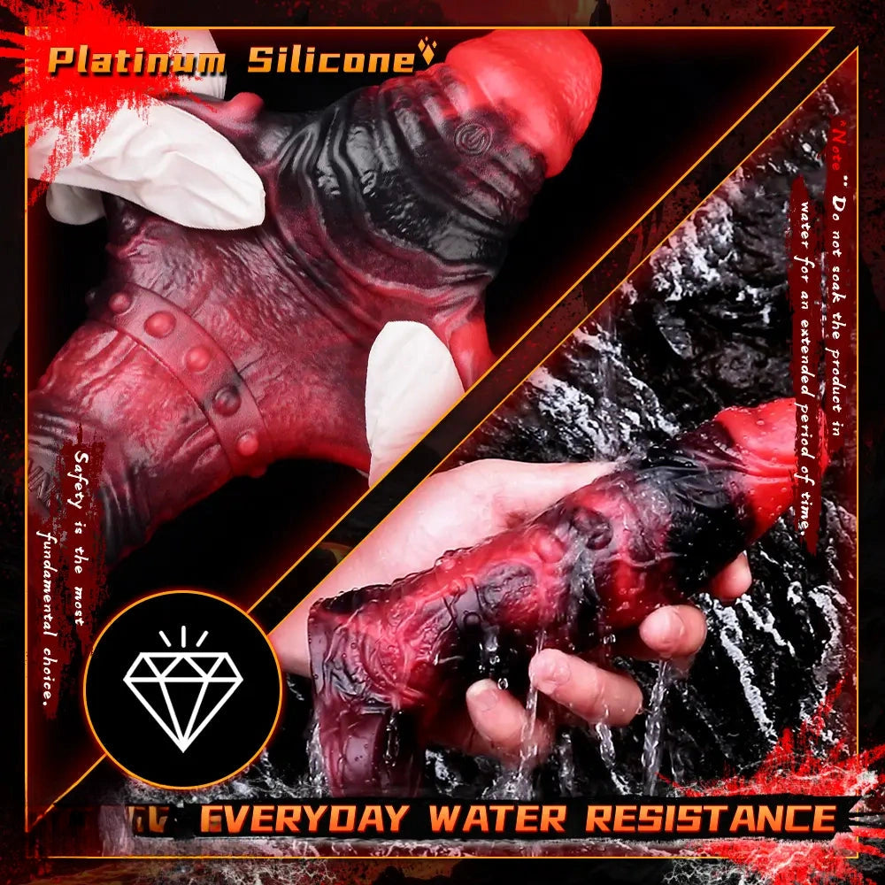 5.98in 7.09in Silicone Cock Sleeve Spiked Hollow Vibrating Fantasy Dildo