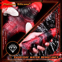 5.98in 7.09in Silicone Cock Sleeve Spiked Hollow Vibrating Fantasy Dildo