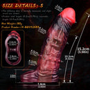 5.98in 7.09in Silicone Cock Sleeve Spiked Hollow Vibrating Fantasy Dildo